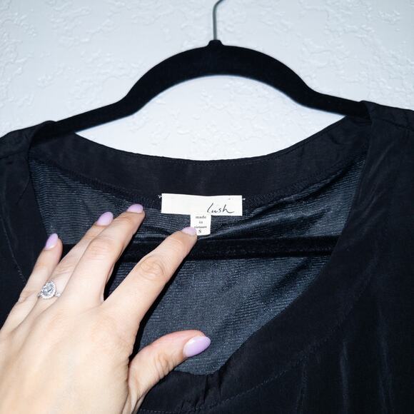 Lush Black A-Line‎ Zip Front Dress Size Small - Picture 3 of 6